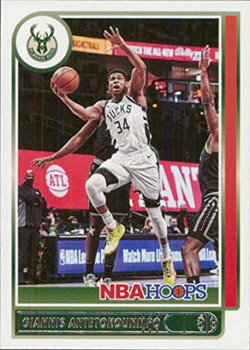 2021-22 Panini NBA Karika 103 Giannis Antetokounmpo Milwaukee Bucks Hivatalos NBA Kosaras Kártya a Nyers (NM vagy Jobb) Feltétel