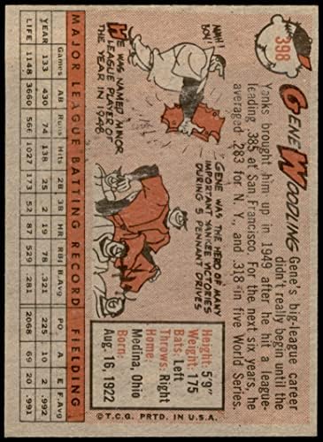 1958 Topps 398 Gén Woodling Baltimore Orioles (Baseball Kártya) EX/MT Orioles