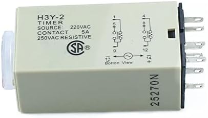 ZLAST H3Y-2 0-10M bekapcsolási Késleltetés Időzítő Relé DPDT 8Pins Feszültség:110V, 220v 12V 24V (Méret : DC12V)