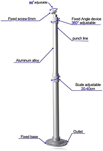 WDBBY Egyetemes 20-40cm Projektor Mennyezeti Fali tartó Alumínium Konzol 15 KG Kapacitás