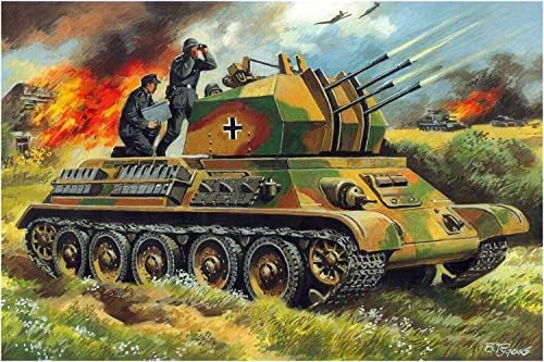 Unifodel UUU72254 1/72 német Hadsereg T-34/Flak38 4 Egymást követő légvédelmi Tank, 654th Romboló Zászlóalj, német Hadsereg Fogása,