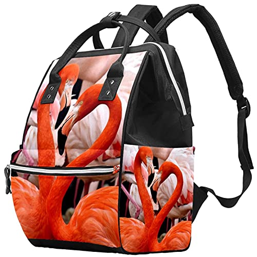 Szív Flamingo Pelenka Tote Bags Múmia Hátizsák Nagy Kapacitású Gyapjas Zsák Ápolási Utazó Táska Baba