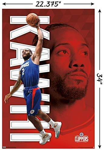 Tendenciák a Nemzetközi NBA Los Angeles Clippers - Kawhi Leonard 19 Fali Poszter, 22.375 x 34, keret nélküli Változat