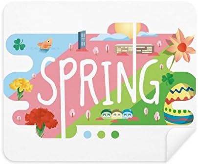 A tavaszi Szezon Illusztráció tisztítókendővel Képernyő Tisztító 2db Velúr Szövet