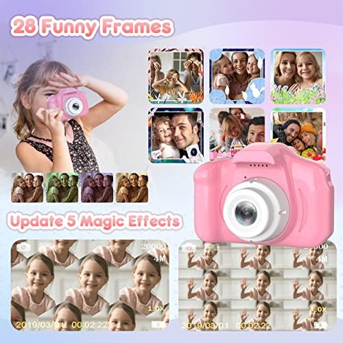 Nacetive Frissítés Gyerekek Fényképezőgép Lányoknak, Fiúknak Életkor 3-8, Mini Pro Kamera MP3 Lejátszó,HD Digitális Videó Kisgyermekek Kamera