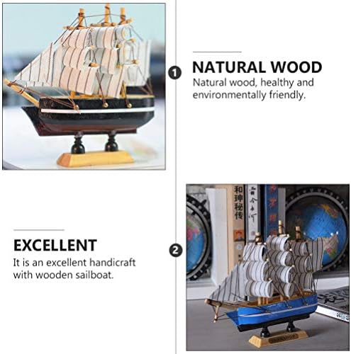 BESPORTBLE Vitorlás Dísz, Modell Hajó, Fából készült Hajó Modellek Vitorlás Dekoráció Yacht Modell Fából készült Modell Hajó Dekoráció