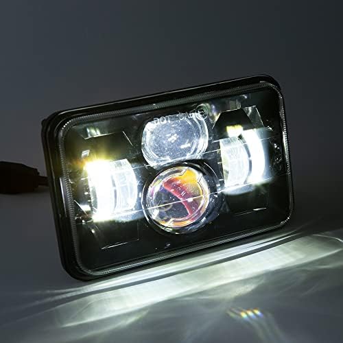 DUILU 4x6 inch LED-es Fényszórók 60W DOT Jóváhagyott Téglalap alakú H4651 H4652 H4656 H4666 H6545 Fényszóró Csere Kompatibilis