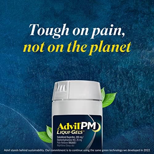 Advil PM Liqui-Gél, fájdalomcsillapító/Éjszakai Alvás Támogatás - 200 mg, 80 Szám