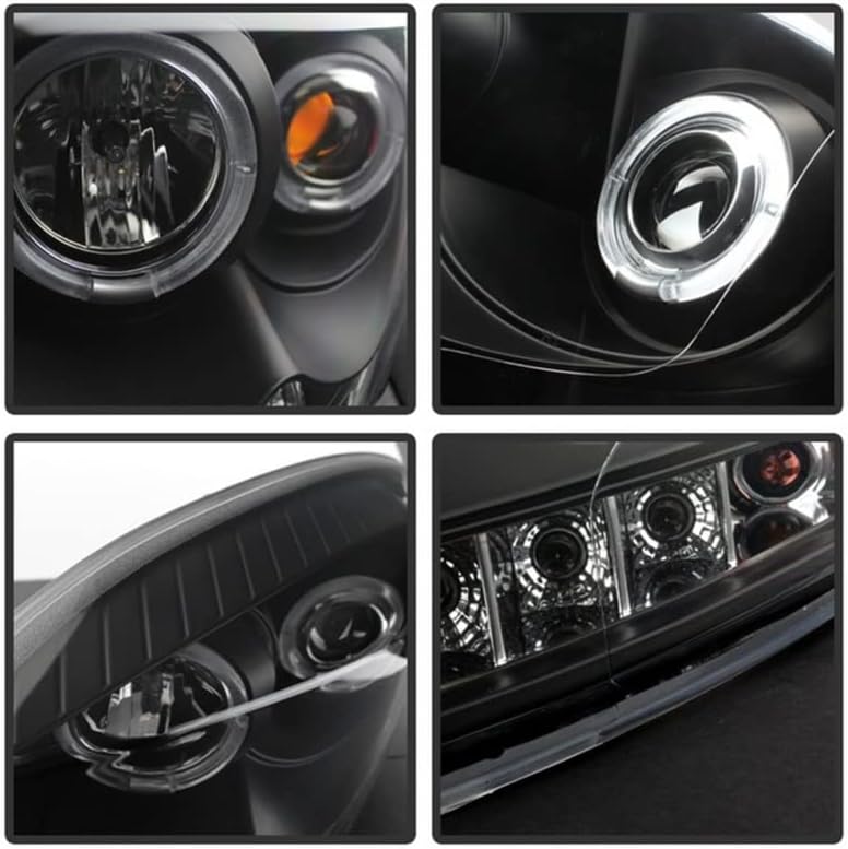 Spyder Auto 5010001 LED-Halo-Vetítő Fényszórók Fekete/Átlátszó