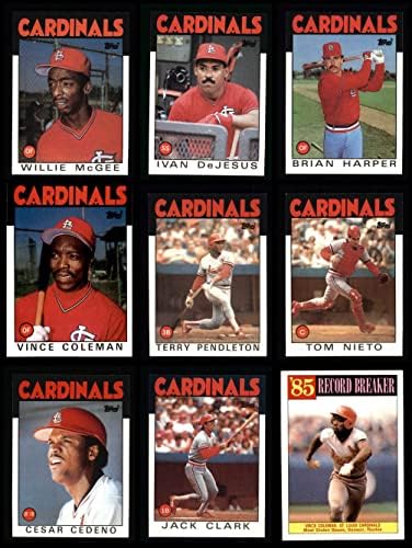 1986 Topps St. Louis Cardinals Csapat készen áll a St. Louis Cardinals (Set) NM/MT Bíborosok