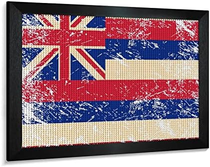 Hawaii Állami Zászló Gyémánt Festmény Készletek Képkeret 5D DIY Teljes Gyakorlat Strasszos Művészeti Fali Dekor, hogy a Felnőttek Blackwood