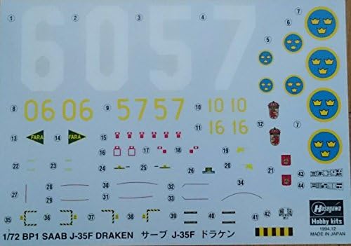 Hasegawa HBP1 1/72 Draken 1:72 J-35F Drakken, Multi