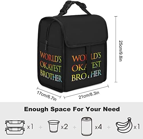 A világ Okayest Testvér Szigetelt Ebéd Bag Szivárgásmentes Ebédet Újrafelhasználható Hűtő Táska Munka Iskolai Piknik Strand