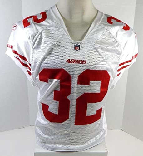 2009-ben a San Francisco 49ers Michael Lewis 32 Játék Kiadott Fehér Jersey 44 DP26432 - Aláíratlan NFL Játék Használt Mezek
