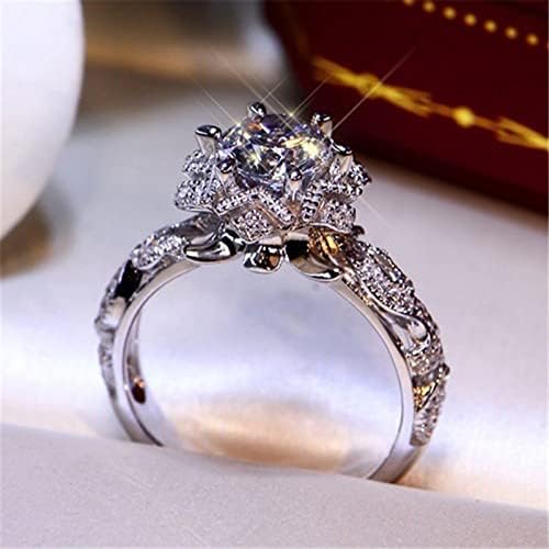 2023 Ki Új Ékszer Ajándék Tartozékok Eljegyzési Gyűrű Üreges Esküvői Női Gyűrű Csók Gyűrűk (Silver11, 11)