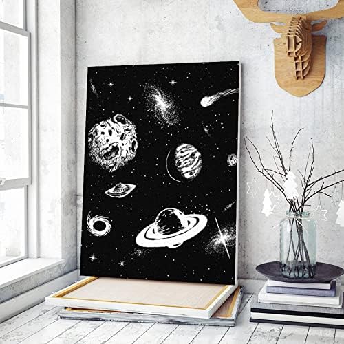 Univerzum UFO Galaxy Fess a Számok Készletek Vászon DIY Akril, Olaj Festmény Haza, Fali Dekor 12x16 Inch