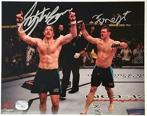 Forrest Griffin & Stephan Bonnar aláírt 8x10 Fotó Autogramot ~ Fanatikusok Hologram - Dedikált UFC-Fotók