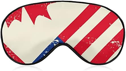 Az amerikai, a Kanadai Zászló Nyomtatott Aludni Szem Maszk Puha Kendőt Szem Fedél Állítható Pánt Este Eyeshade Utazási Nap
