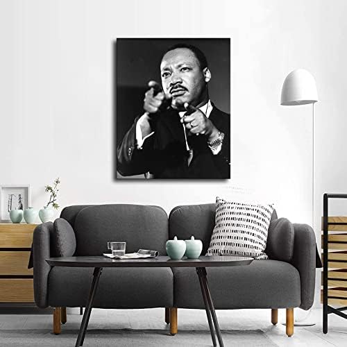Nagy Afro-Amerikai Férfi Martin Luther King Jr Vászon Wall Art Poszter Nyomtatási Kép Haza Room Decor Freskó (keret nélküli,24x32