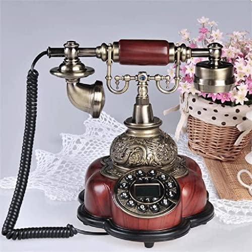 ZSEDP Antik Vezetékes Telefon Gyanta Rögzített Digitális Retro Telefon Gombot, Tárcsázza a Klasszikus, Dekoratív Forgó Tárcsa