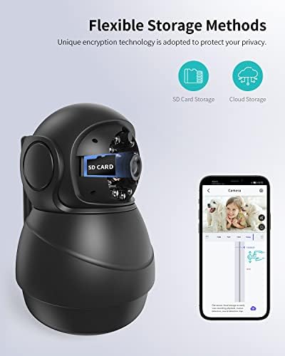WiFi Kamera Otthoni Megfigyelést, Bébi Monitor, mozgáskövető, Pet Kamera a Telefon App 2 Módon Audo/éjjellátó