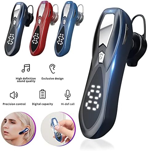 Charella ZFTZSG Egyetlen Ear Fülhallgató Mikrofon, Bluetooth 5 0 Fülhallgató Led Kijelző Vízálló Fülhallgató Vezeték nélküli Kihangosító,