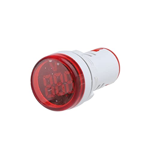 AMSH 2db AD16-22DV Mini Digitális Kijelző Voltmérő 22mm AC 12-500V Teszter Mérő Monitor Power LED 5 Színű Kerek 30x30mm (Szín : Piros,