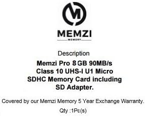 MEMZI PRO 8GB Class 10 90MB/s Micro SDHC Memória Kártya SD Adapterrel, valamint a Micro USB Olvasó a Motorola Moto M, Z2 Játszani, E4 Plusz,