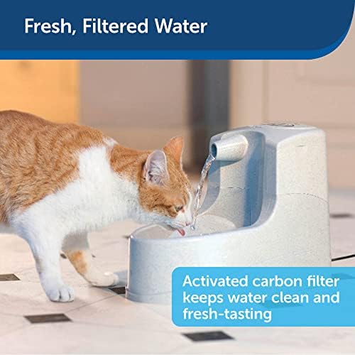 PetSafe Drinkwell Mini Pet Szökőkút Macskák & Kis Kutyák - Szűrőt Tartalmaz Folyó Adagoló Ösztönzi a Hidratálás - Állítható Gomb