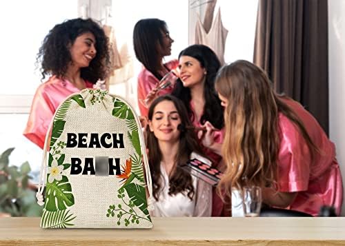 Másnaposság Készlet Ajándék Táskák - Beach Party Túlélési Helyreállítási Kit - Trópusi Virág Témájú Pamut Ajándék Táskák Húzózsinórral