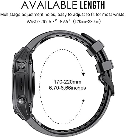 DJDLFA 22 26mm Szilikon Watchband Pántok a Garmin Fenix 6X 6 Pro 7 X 7 5 5X 3 3HR 945 Smartwatch Karkötő gyorskioldó Csuklópánt (Szín : U,