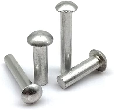 Szegecs Kerek Fej M5-ös Alumínium | Alumínium Ütés | Alumínium Szegecs Rod | 4 Szegecs Szegecs (Szár Hossz: 10mm, Száma Db: 10db