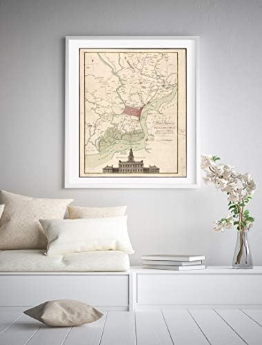 1777 Map| Térkép A Város Helyszínen, a Philadelphia| Földtulajdonosok|Pennsylvania|Pensyl