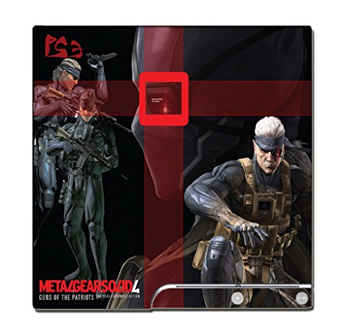 Metal Gear Solid 4 Régi Solid Snake MGS V 5 videojáték Vinyl Matrica Bőr Matrica Takarja a Sony Playstation 3 PS3 Slim
