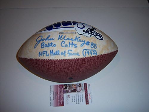 John Mackey Baltimore Colts,hof 1992 Szövetség/coa Aláírt Labdarúgó - Dedikált Focilabda