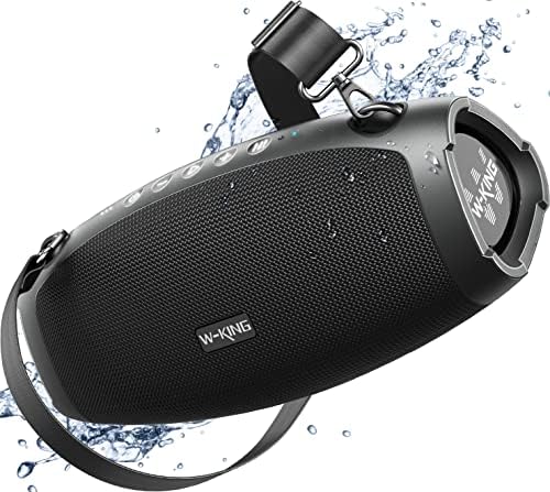 W-KIRÁLY 70W Bluetooth Hangszóró Hangos, Mély Basszus, IPX6 Vízálló Kültéri Hordozható Vezeték nélküli Hangsugárzót 15600mAh Power