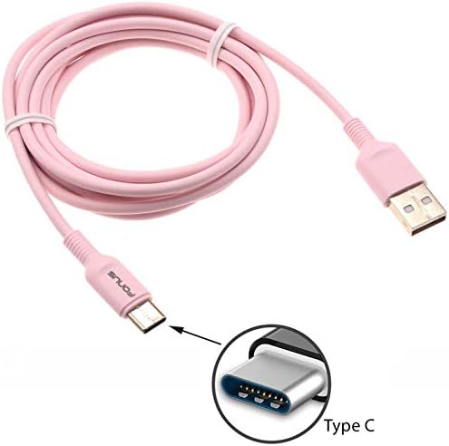 6ft USB-C Kábel-Gyors Töltés Rózsaszín Töltő Kábel elektromos Vezetéket C-Típusú Kompatibilis Motorola Moto G Teljesítmény