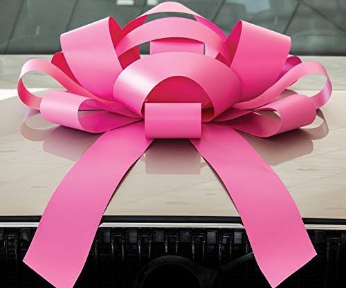 BigBows Hatalmas Rózsaszín 30 hüvelyk Mágneses Autó Íj, időjárásálló Vinil