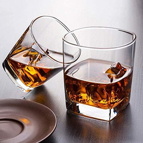 YIWANGO Whiskys Üveget Whiskys Pohár Készlet 4, Bourbon Szemüveg Régimódi Koktélok, Skót Szemüveg, Tökéletes Sziklák Üvegáru Whiskey