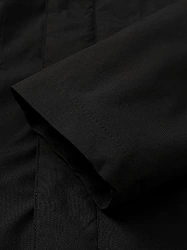 Kabátok Férfi - Férfi Zip Fel Teddy Bélelt Kabát (Szín : Fekete, Méret : X-Large)