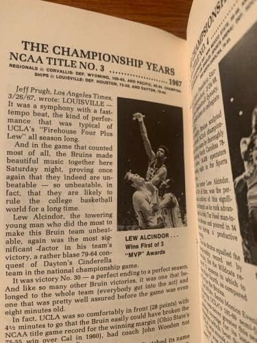 1974-75 Ucla Bruins Media Guide Dedikált John Fa Psa/dns - Főiskolai Programok