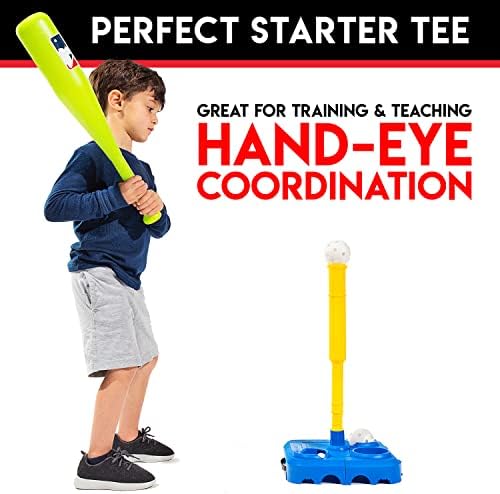 Franklin Sport MLB Gyerek Baseball Ütő Tee Set - Jumbo Műanyag Ütő, Labda - Állítható + Hordozható Póló Ifjúsági + Kisgyermekek - Szeres