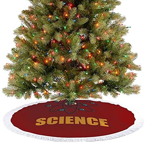 A tudomány karácsonyfa Szoknyák Szőnyeg Rojtos Halloween Parasztház karácsonyi Parti Dekoráció 48x48