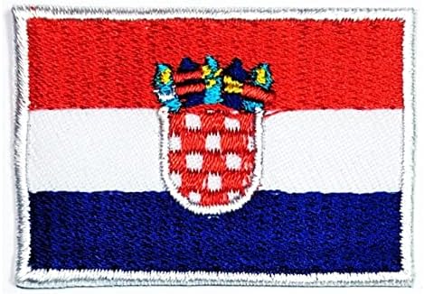 Kleenplus 2db. 1.2X1.7 INCH. Horvátország-Zászló Foltok Nemzeti Zászló Ország Katonai Taktikai Hímzett Applied Vas a Patch Dekoratív