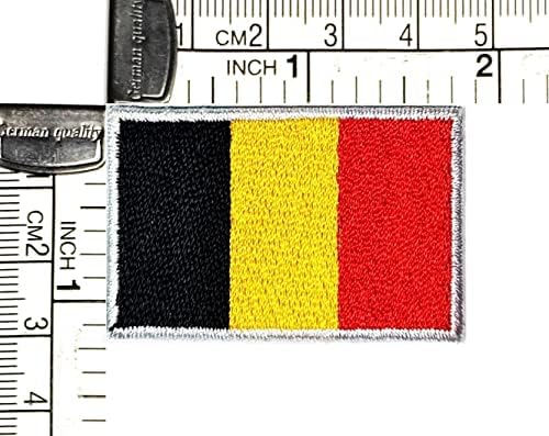 Kleenplus 2db. 1.2X1.7 INCH. Ország Belgium Zászló Patch Nemzeti Zászló Foltok DIY Jelmez Jelkép Egységes Taktikai Katonai Jelvény Hímzett Applied