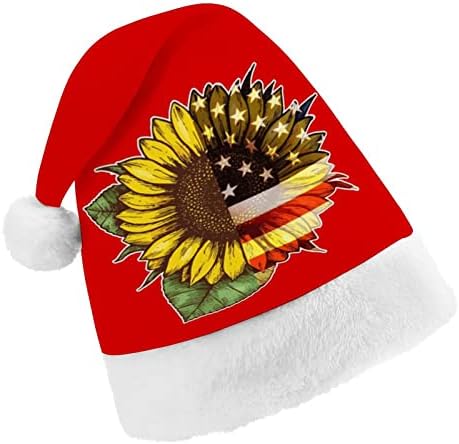Napraforgó Amerikai Zászló Karácsonyi Mikulás Kalap Piros Karácsonyi Sapka Ünnep Kedvez Új Évet Ünnepi Party Kellékek