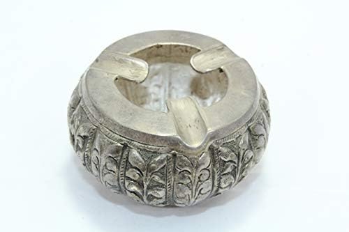 Rajasthan Drágaköveket Hamutartó Ötvözött Ezüst Hagyományos, Kézzel Készített Kézzel Gravírozott Virág Téma Design