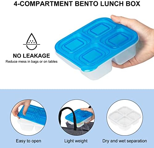 LileZbox 10 Pack Snack Konténerek Gyerekek Felnőttek, Újrafelhasználható BPA-Mentes Bento Snack Dobozok Étel elkészítése Ebéd Konténerek,