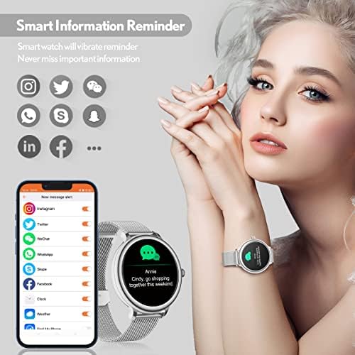 Weybon Intelligens Karóra Női Fitness Tracker: Smartwatch Android & iOS Telefon Vízálló IP68 Lépésszámláló pulzusszám Vér