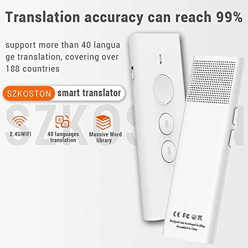 ZLXDP 40 Multi-Nyelv Azonnali Hang Fordító Hordozható Vezeték nélküli Smart Hang Fordító Online orosz Nyelv Tanulás (Szín : OneColor)